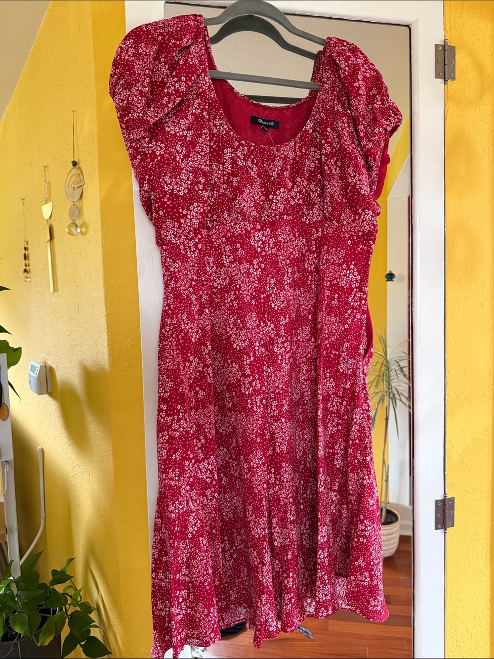 Madewell Red Floral Mini Dress